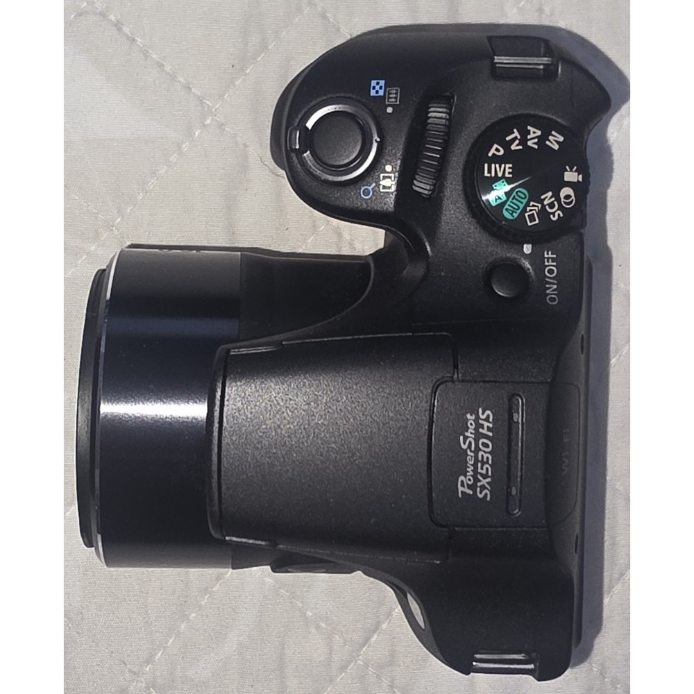 Canon PowerShot SX530 HS 16MP Digital Camera Black 50x Zoom Wi-Fi Box Charger - Picture 2 of 6